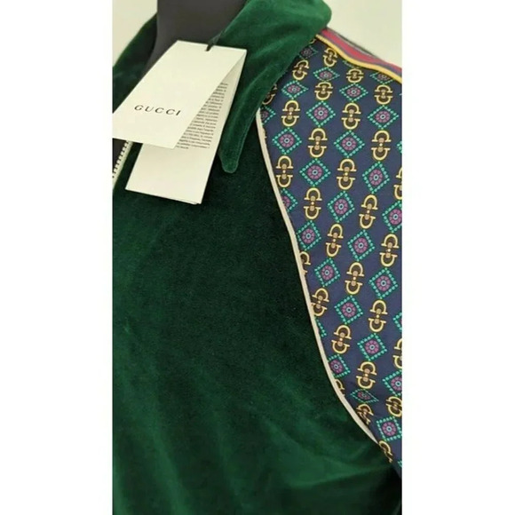 NWT Gucci Men's Bi-Material Oversize Jacket Horsebit Print Size S (MSRP $2,200) - Picture 7 of 12